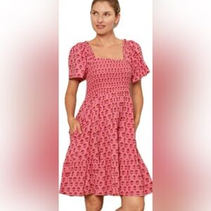 NWT Ophelia & Indigo Delilah Dress Red and Pink Hydrangea XXS